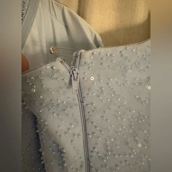 Windsor Light Blue Beaded Gown - Picture 6 of 7